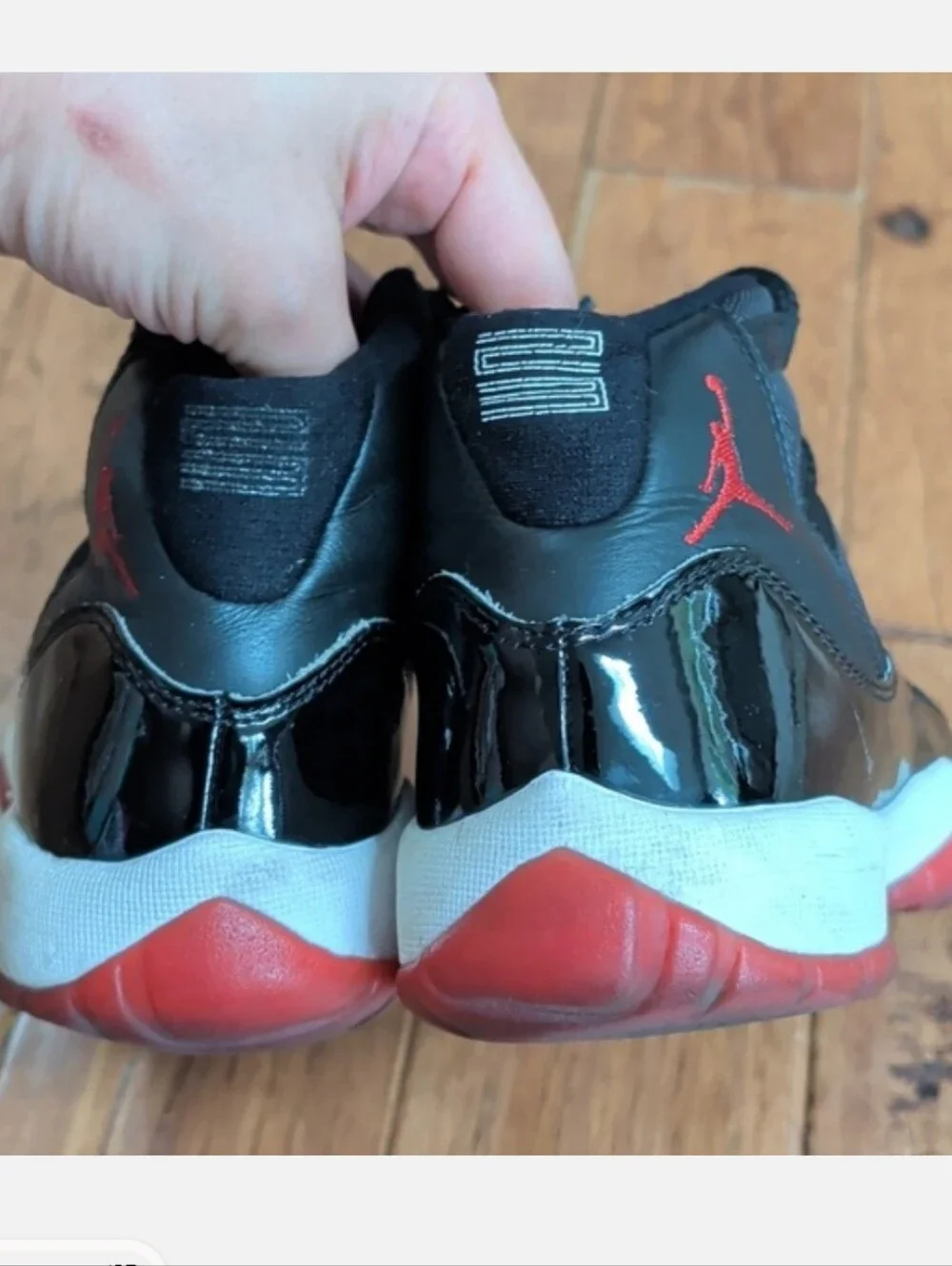 Nike Air Jordan 11 Retro Bred High Basketball Sneakers- Black/Red/White